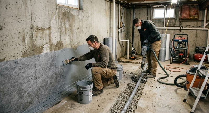 Wet Basement Repair in Fredericksburg, VA